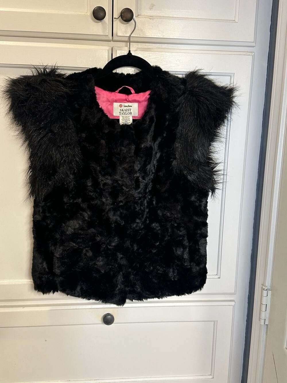 Skaist Taylor for Target x Neiman Marcus Black Faux Fur Vest M